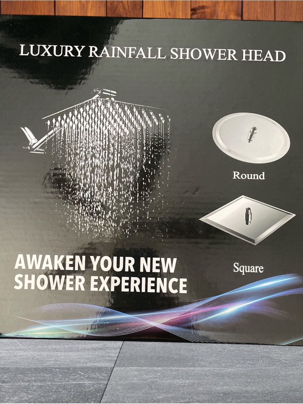 Luxury Rainfall Shower Head - Chrome Finish (Round or Square)